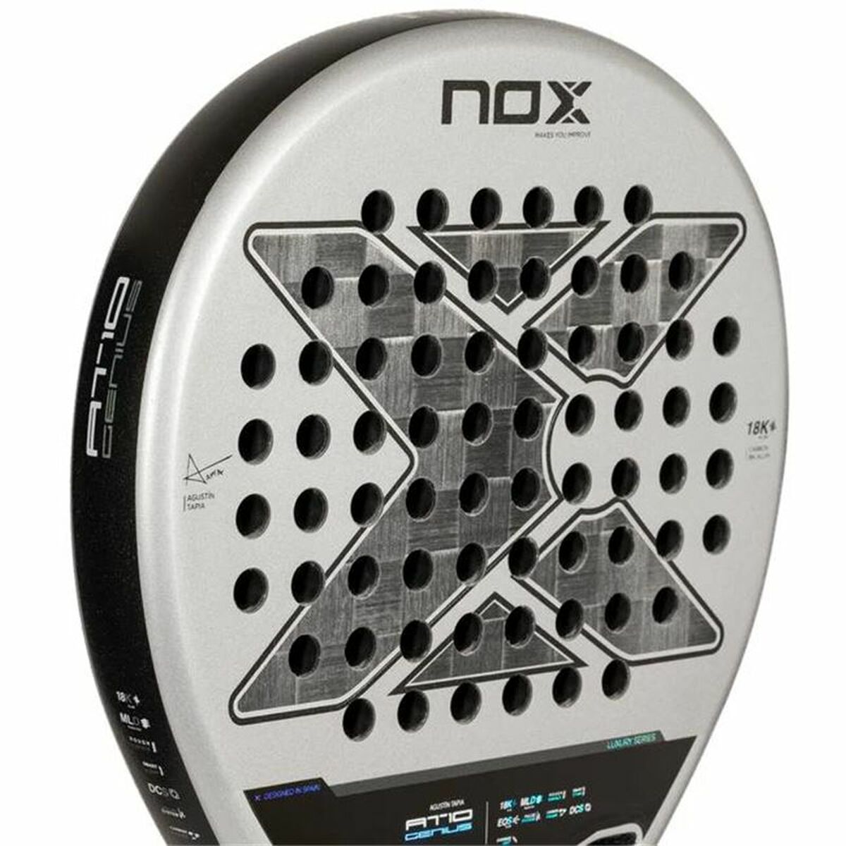 Padel Racket At10 Genius 18K Nox PAD AT10 LUX GEN 24 - Padelplezier.nl