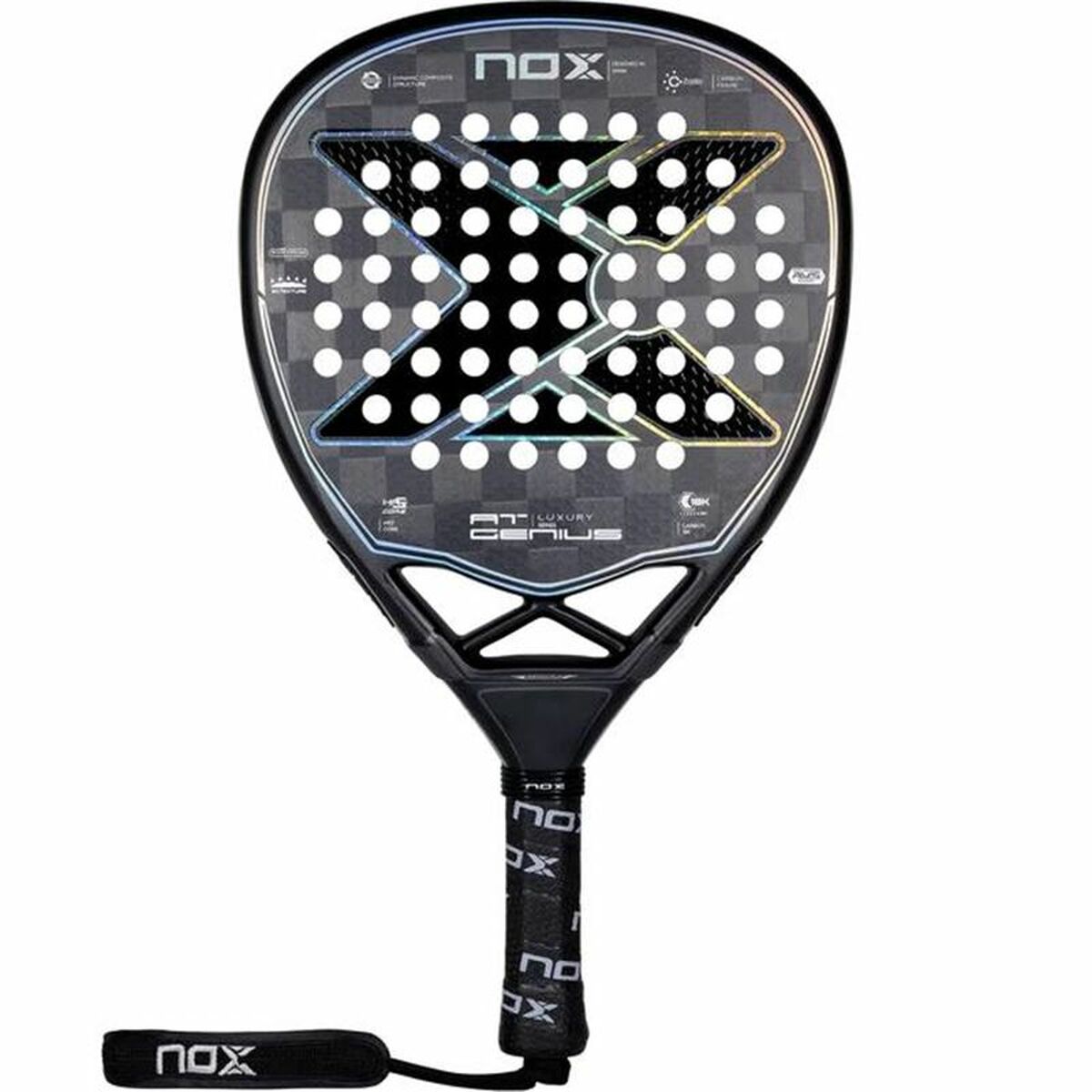 Padel Racket Nox AT Genius Attack 18K Zwart - Padelplezier.nl